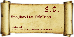 Stojkovits Dénes névjegykártya